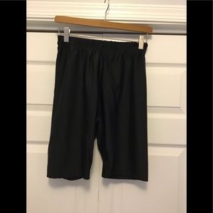 Black metallic bike shorts size large